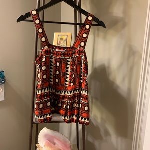 Woman’s H & M Tribal Print Top Size 2